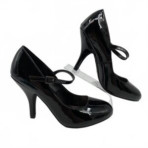 Brinley Co. Black Patent Mary Jane Heels | Women’s Size 7.5 (Regular)